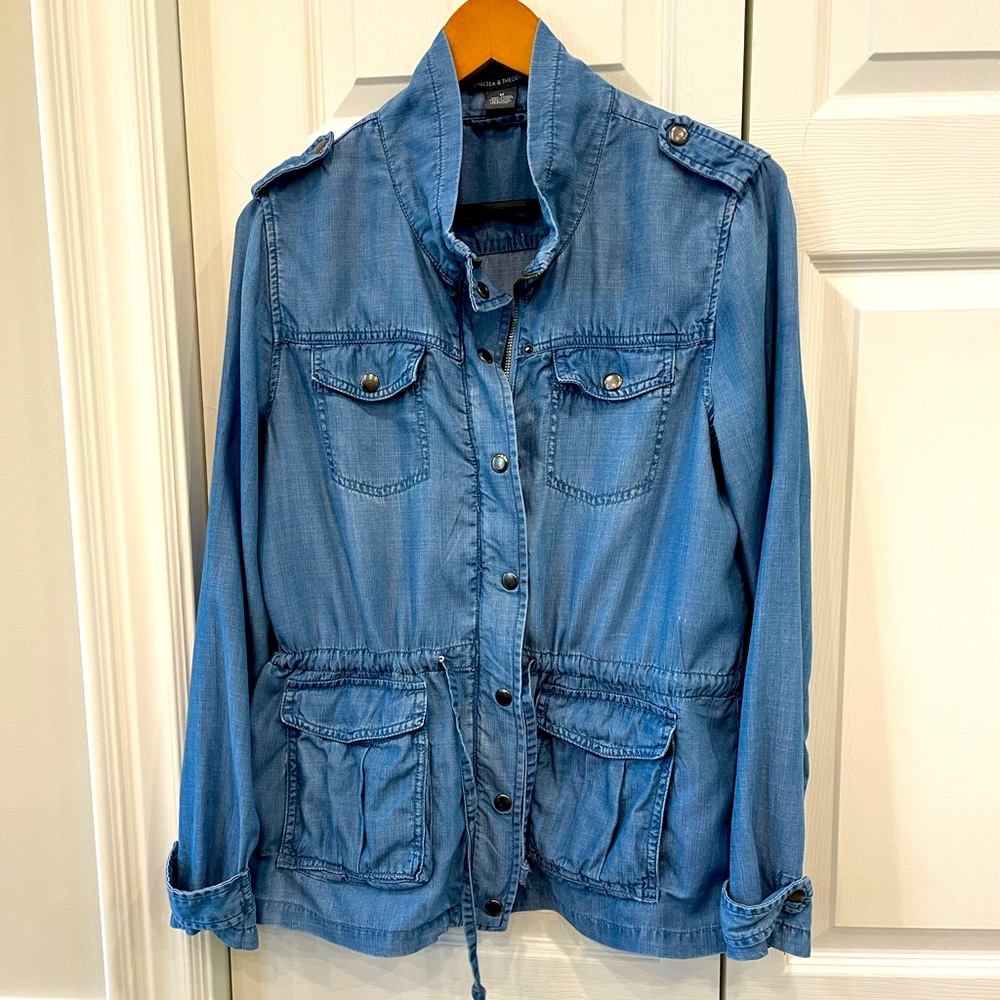 Denim Jean Utility Jacket - size M